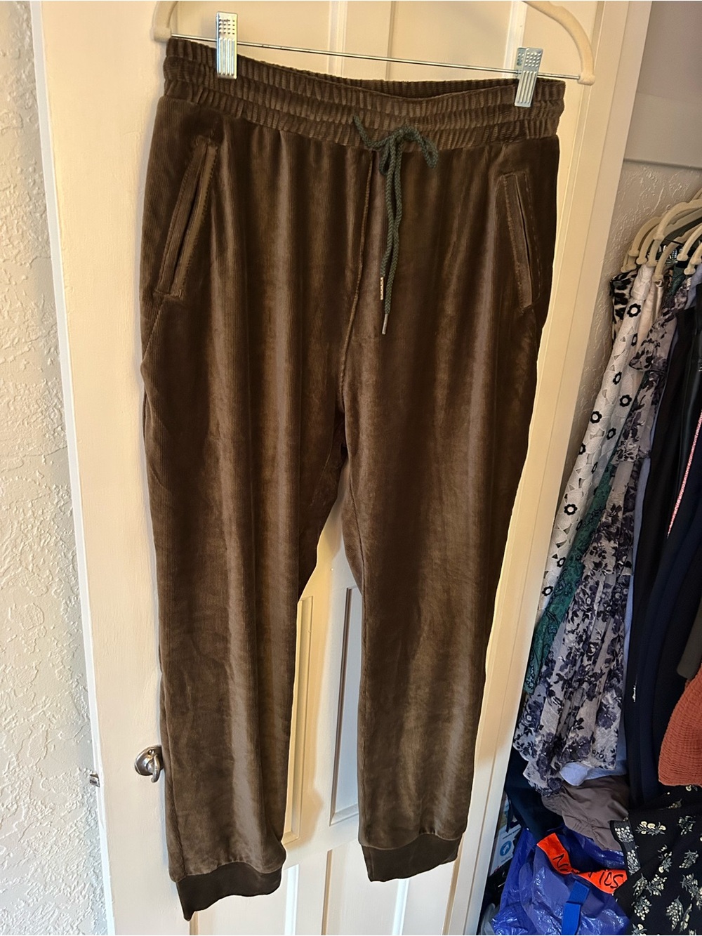 Heartloom Olive Green Velour Joggers